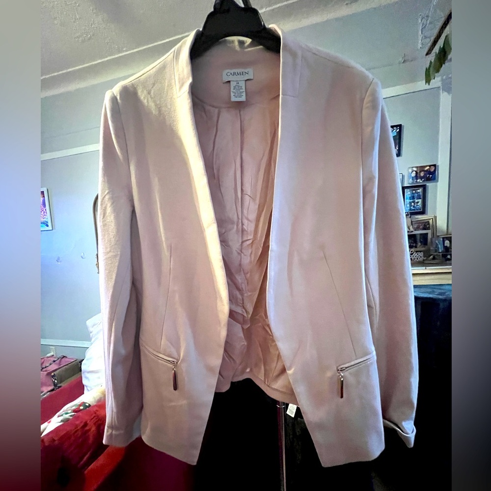 Baby light pink blazer. Size 14.